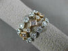 ESTATE WIDE 1.41CT WHITE & PINK DIAMOND 18K 2 TONE GOLD CLASSIC ANNIVERSARY RING