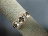 ESTATE WIDE 2.51CT DIAMOND & AAA MORGANITE 14KT ROSE GOLD 3D 3 STONE FUN RING