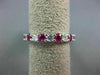 ESTATE 2.52CT ROUND CUT DIAMOND & AAA RUBY 14KT WHITE GOLD ETERNITY RING #22275