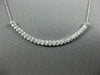 ESTATE .50CT DIAMOND 14K WHITE GOLD 2 ROW SEMI CIRCLE MILGRAIN ROPE FUN NECKLACE