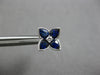 1.79CT DIAMOND & AAA SAPPHIRE 14KT WHITE GOLD ROUND & PEAR SHAPE STUD EARRINGS