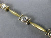 ESTATE 1.04CT ROUND DIAMOND 14K WHITE & YELLOW GOLD TENSION BEZEL BRACELET #1441