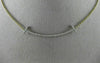 ESTATE LARGE .35CT DIAMOND 18KT TWO TONE GOLD 3D CLASSIC T BAR LOVE NECKLACE