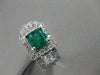ESTATE 2.64CTW DIAMOND EMERALD 14KT GOLD FILIGREE COCKTAIL ENGAGEMENT RING #2461