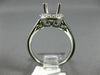 ESTATE .19CT DIAMOND 14KT WHITE GOLD 3D HALO FILIGREE SEMI MOUNT ENGAGEMENT RING