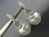 ESTATE LARGE 1.6CT DIAMOND & AAA SOUTH SEA PEARL 18K WHITE GOLD HANGING EARRINGS