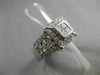 ESTATE LARGE .80CT DIAMOND 18KT WHITE GOLD INVISIBLE SQUARE COCKTAIL RING #21139