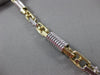 ESTATE WIDE & LARGE 14KT WHITE & YELLOW GOLD 3D FANCY LINK MEN'S BRACELET #22852