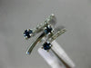 ESTATE WIDE .83CT DIAMOND & AAA SAPPHIRE 18K WHITE GOLD CRISS CROSS ETOILE RING