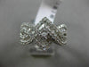 ESTATE 1.92CT BAGUETTE ROUND DIAMOND 18KT WHITE GOLD INFINITY LOVE KNOT FUN RING