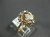 ESTATE LARGE 2.96CT DIAMOND & AAA MORGANITE 14KT ROSE GOLD OVAL ENGAGEMENT RING