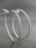 ESTATE WIDE & EXTRA LARGE 8.26CT DIAMOND 14K WHITE GOLD INSIDE OUT HOOP EARRINGS