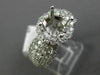 WIDE 1.95CT DIAMOND 18KT WHITE GOLD 3D HALO FILIGREE SEMI MOUNT ENGAGEMENT RING