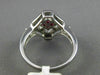 ESTATE WIDE .51CT DIAMOND & AAA RUBY 14KT WHITE GOLD OPEN ROUND HEXAGON FUN RING