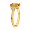 LARGE 2.70CT DIAMOND & AAA YELLOW SAPPHIRE 18KT YELLOW GOLD OVAL ENGAGEMENT RING