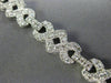 ANTIQUE WIDE 2.97CT DIAMOND 14KT WHITE GOLD 3D INFINITY TENNIS BRACELET #21888