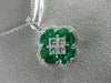 ESTATE LARGE 1.11CT DIAMOND & AAA EMERALD 18KT WHITE GOLD 3D MULTI SHAPE PENDANT