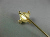 ANTIQUE .25CT OLD MINE DIAMOND AAA PEARL 14K YELLOW GOLD FLOWER LAPEL PIN #26533