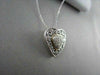 ESTATE .30CT DIAMOND 14KT YELLOW GOLD & 925 SILVER HEART FILIGREE PENDANT #21980