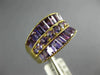 ESTATE LARGE 2.85CT AAA AMETHYST 14KT YELLOW GOLD 3D FILIGREE ANNIVERSARY RING