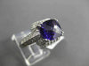 ESTATE WIDE 4.84CTW DIAMOND & AAA AMETHYST 14KT WHITE GOLD HALO EXTRA FACET RING