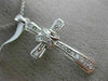 ANTIQUE .24CT DIAMOND 14K WHITE GOLD 3D CLASSIC PAVE X LOVE CROSS PENDANT #16055