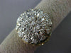 ANTIQUE LARGE .85CT DIAMOND 14K 2 TONE GOLD CIRCULAR FILIGREE ETOILE RING #25471