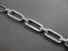 ESTATE WIDE & LONG 1.28CT DIAMOND 14K WHITE GOLD MULTI OVAL LINK TENNIS BRACELET