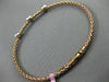ESTATE .35CT DIAMOND 14KT WHITE & ROSE GOLD PAST PRESENT FUTURE BANGLE BRACELET