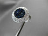 ESTATE LARGE 2.29CT DIAMOND & SAPPHIRE 18KT WHITE GOLD 3D FILIGREE CIRCULAR RING