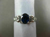 ESTATE WIDE 1.75CT DIAMOND & SAPPHIRE 18K WHITE GOLD 3D WEDDING ANNIVERSARY RING