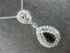 1.05CT DIAMOND & AAA SMOKY TOPAZ 14KT WHITE GOLD PEAR SHAPE & ROUND HALO PENDANT