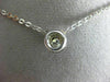 ESTATE .14CT ROUND CUT DIAMOND 18KT WHITE GOLD 3D SOLITAIRE BEZEL PENDANT #596