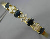 ESTATE 3.70CT DIAMOND & AAA SAPPHIRE 14KT YELLOW GOLD 3D BANGLE BRACELET #19167