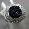 ESTATE LARGE 2.29CT DIAMOND & SAPPHIRE 18KT WHITE GOLD 3D FILIGREE CIRCULAR RING