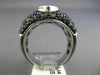 ESTATE LARGE 6.99CT BLUE TOPAZ & SAPPHIRE 18KT WHITE GOLD 3D MARQUISE FUN RING