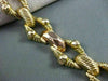 ANTIQUE WIDE 14KT YELLOW & ROSE GOLD OPEN DIAMOND CUT LINK BRACELET CUTE! #22602