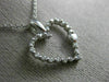 ESTATE .20CT DIAMOND 14K WHITE GOLD 3D CLASSIC OPEN HEART JOURNEY PENDANT #21282