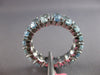 7.79CT AAA AQUAMARINE 14KT WHITE GOLD 3D CLASSIC OVAL ETERNITY ANNIVERSARY RING
