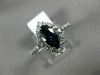LARGE 1.08CT DIAMOND & AAA MARQUISE SAPPHIRE 14K WHITE GOLD HALO ENGAGEMENT RING