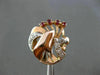 ANTIQUE .30CT OLD MINE DIAMOND & RUBY 14KT WHITE & ROSE GOLD FLOWER RING #21170