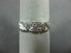 ANTIQUE WIDE .35CT DIAMOND 18KT WHITE GOLD 3D FILIGREE SQUARE ETERNITY RING 9253