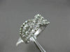ESTATE 1.99CT BAGUETTE DIAMOND 18KT WHITE GOLD 3D CRISS CROSS INFINITY LOVE RING
