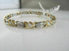 ESTATE WIDE 14KT TWO TONE 3.45CTW DIAMOND LOVE BRACELET