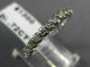 ANTIQUE .72CT ROUND OLD MINE DIAMOND 18KT WHITE GOLD SQUARE ETERNITY RING #11514