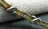 ESTATE 1.10CT DIAMOND 14KT WHITE & YELLOW GOLD "X" DESIGN LOVE BRACELET #15597