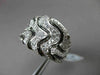 ESTATE WIDE 1.20CT DIAMOND 18KT BLACK & WHITE GOLD 3D FILIGREE COCKTAIL FUN RING