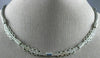 ESTATE 1CT ROUND CUT DIAMOND 14KT WHITE GOLD 3D CIRCULAR LINE NECKLACE #2106