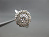 ESTATE LARGE .86CTW 14KT WHITE GOLD 12MM FLOWER ENGAGEMENT COCKTAIL RING #XXX