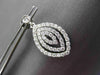 ESTATE 1.01CT ROUND DIAMOND 14KT WHITE GOLD MULTI DROP HANGING EARRINGS STUNNING